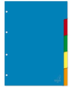 Kangaro KTC Tabblad Kangaro A4 blanco PP 120 micron assorti 4-gaats     5-delig