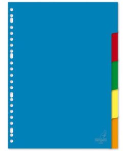 Kangaro KTC Tabblad Kangaro A4 blanco PP 120 micron assorti 23-gaats 5-delig