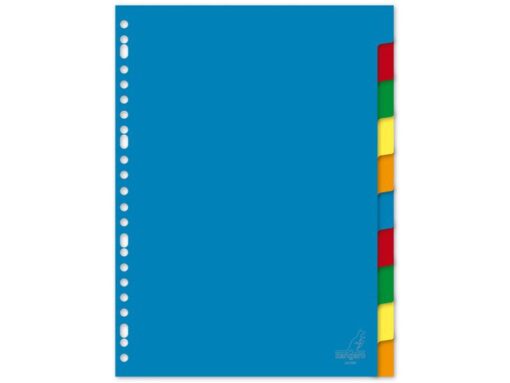 Kangaro KTC Tabblad Kangaro A4 blanco PP 120 micron assorti 23-gaats 10-delig
