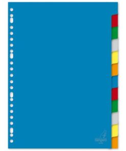 Kangaro KTC Tabblad Kangaro A4 blanco PP 120 micron assorti 23-gaats    12-delig