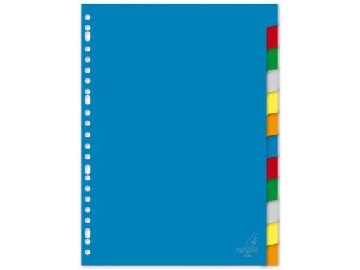 Kangaro KTC Tabblad Kangaro A4 blanco PP 120 micron assorti 23-gaats    12-delig