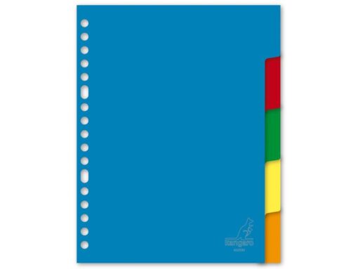 Kangaro KTC Tabblad Kangaro A5 blanco PP 120 micron assorti 17-gaats    5-delig