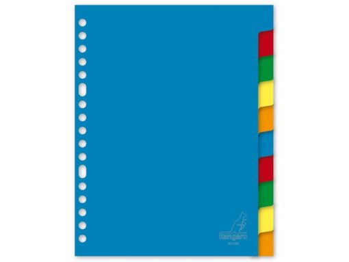 Kangaro KTC Tabblad Kangaro A5 blanco PP 120 micron assorti 17-gaats    10-delig