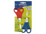 Scharenset Westcott kind 2st. Op kaart, met cm aanduiding   rood (rond) en blauw (spits)