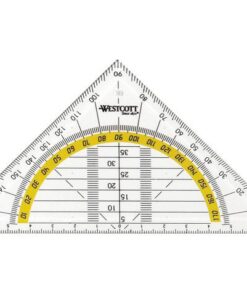 Geodriehoek Westcott 14 cm in zakje met kopkaart