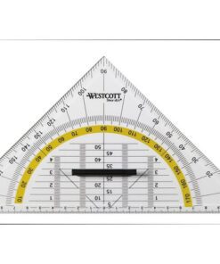 Geodriehoek Westcott 22cm met greep in polybag
