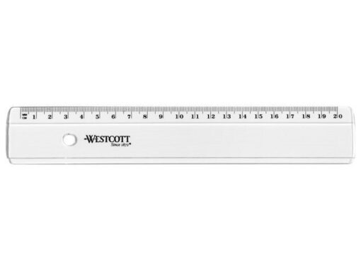 Liniaal Westcott kunststof - 20cm in polybag