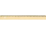 Liniaal Westcott 30cm hout met metaalinleg