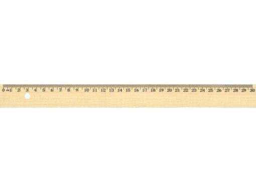 Liniaal Westcott 30cm hout met metaalinleg