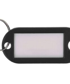 Sleutelhanger Westcott zwart 100st. in doos. Met            verwisselbaar etiket.