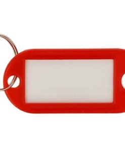 Sleutelhanger Westcott rood 100st. In doos. Met             verwisselbaar etiket.