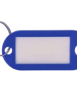 Sleutelhanger Westcott donker blauw 100st. in doos. Met     verwisselbaar etiket.