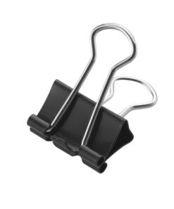Papierklem Westcott 19mm metaal zwart 12stuks in doos