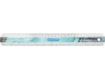 Liniaal Westcott Trendsetter Blauw, 30cm kunststof