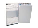 Klembord Westcott met opbergvak aluminium A4 (9"x 12") open zijkant mechaniek