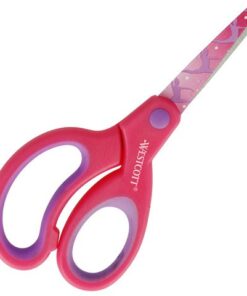 Schaar Westcott Kids 13cm softgrip ronde punt rood