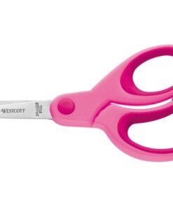 Schaar Westcott Kids 13cm soft grip ronde punt roze