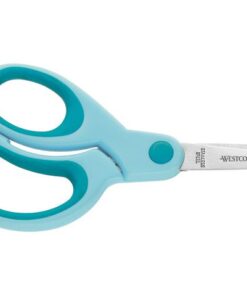 Schaar Westcott Kids 13cm soft grip linkshandig spitse punt turquoise