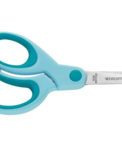 Schaar Westcott Kids 13cm soft grip linkshandig ronde punt  turquoise