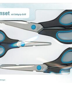 Scharenset Westcott 14/20,1/24,8cm Easy grip RVS 3-delig