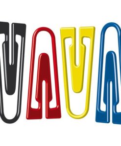 Paperclips Alco 26mm hoekig plastic assorti 100 in doos