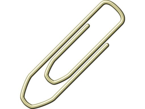 Paperclips Alco 26mm hoekig messing doos a 125 stuks