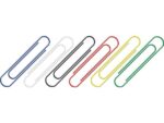 Paperclips Alco 50mm rond assorti kleuren 30 stuks in doos