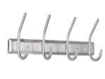 Wandgarderobe Alco zilver 4 haken incl.                     bevestigingsmateriaal