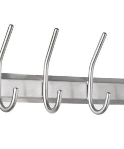 Wandgarderobe Alco zilver 4 haken incl.                     bevestigingsmateriaal