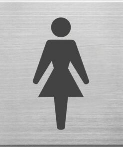 Pictogram Alco RVS 90x90x1mm WC dames