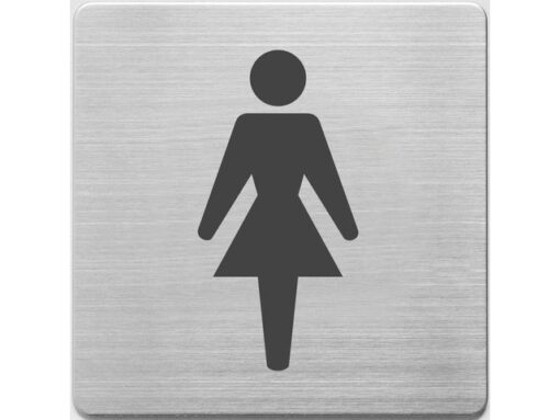 Pictogram Alco RVS 90x90x1mm WC dames