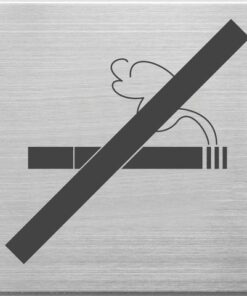 Pictogram Alco RVS 90x90x1mm niet roken