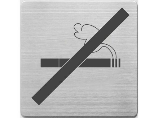 Pictogram Alco RVS 90x90x1mm niet roken