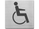 Pictogram Alco RVS 90x90x1mm WC gehandicapten