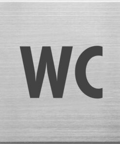 Pictogram Alco RVS 90x90x1mm WC
