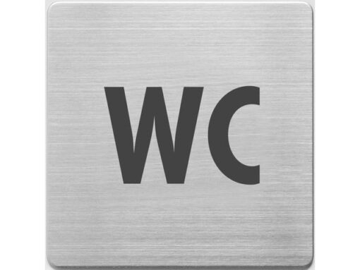 Pictogram Alco RVS 90x90x1mm WC