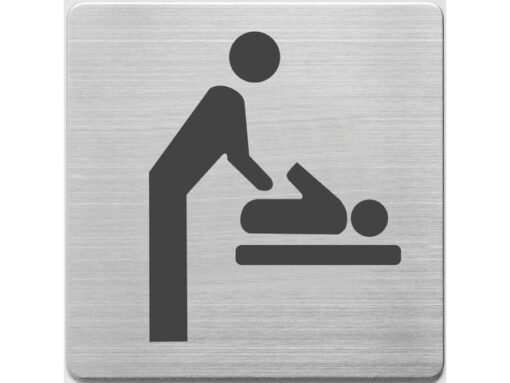 Pictogram Alco RVS 90x90x1mm WC baby ruimte