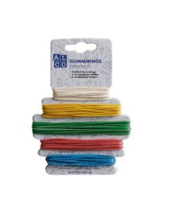 Elastiek ALCO 75 stuks (5 kleuren á 15stuks)