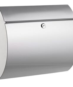 Brievenbus Alco zilver met slot 375x330x120mm