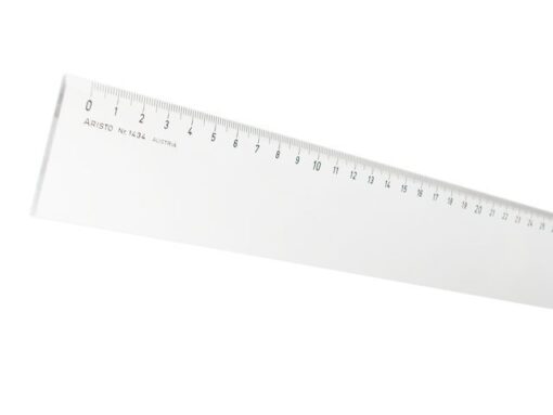 Liniaal Aristo 40cm glashelder plexiglas