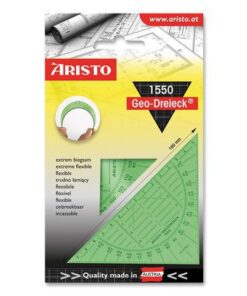 Geodriehoek Aristo 14 cm flexibel groen