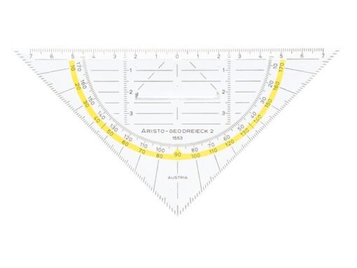 Geodriehoek Aristo 14 cm met greep