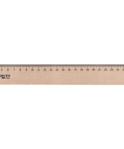 Liniaal Aristo 30cm hout met metaalinleg