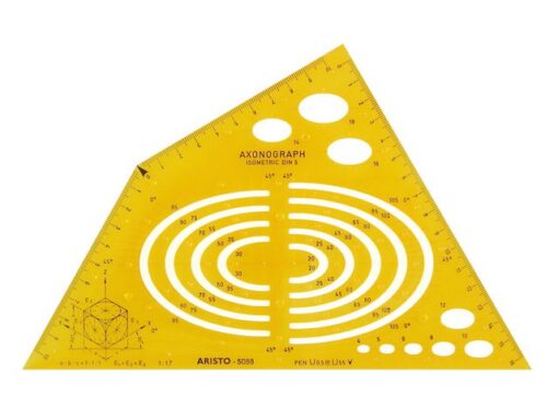 Aristo Tekensjabloon axonograph 240x135x1,2mm