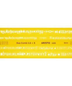 Lettersjabloon Aristo duo-combi 3,5/5 mm recht