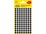 Avery etiket Zweckform 8mm rond 4 vel a 104 etiketjes zwart