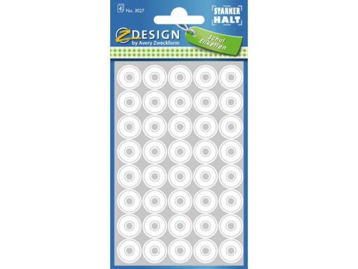 Avery versterkingsringen Zweckform 13mm wit blister 4 vel