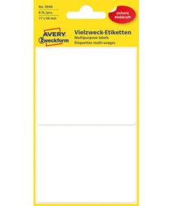 Avery etiket Zweckform 77x59mm wit blister a 8 etiketjes