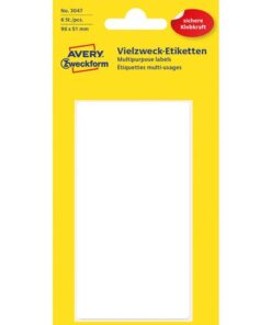 Avery etiket Zweckform 98x51mm wit blister a 6 etiketjes
