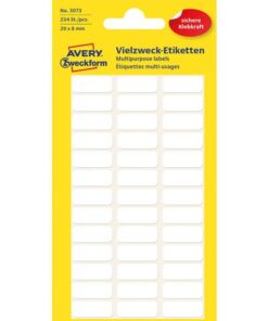 Avery etiket Zweckform 20x8mm wit blister a 234 etiketjes